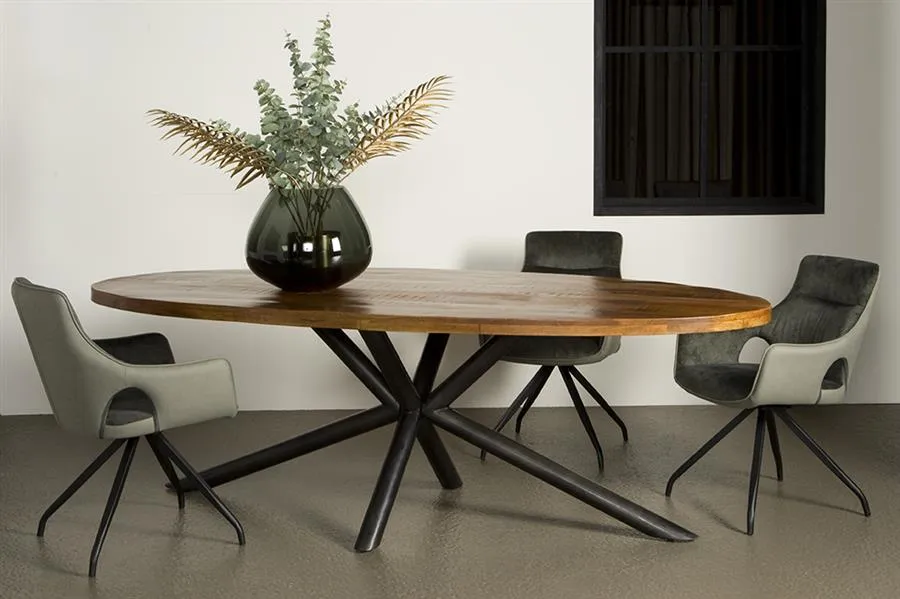Selva Eetkamertafel naturel ovaal 200 cm Nieuw